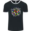 Fruit of the Loom Maglietta Ringer Divertente Enigma Rubix Cube Equation Uomo FotL