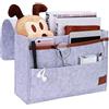 MaoXinTek Portaoggetti Tasca da Appendere per Letto o Divano, Feltro da Comodino Organizzatore Tasca per Telefono,Telecomando, Magzine, Occhiali, Libro, Pad con Fori per Cavi e 4 Tasche…