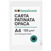 StampaGenerale® Carta Patinata Opaca A4 135 g/m² per Stampanti Laser - Alta Resa Cromatica - Fogli Premium Professionali Ideale per Foto, Brochure, Cataloghi, Presentazioni e Volantini (100)