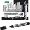 D.RECT - Pennarello permanente 2160 CT | Impermeabile e ad asciugatura rapida | per molte superfici | Inchiostro sicuro | Nero - 12 pezzi