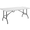 SALMAR Tavolo Birreria Pieghevole 180x70 Bianco