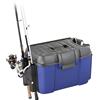 Plastica Panaro - Valigetta Pesca 169 ROD Blu con porta canne e tasca laterale per pastura, Dimensioni Esterne 525 x 340 x H300 mm