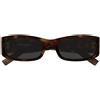 Saint Laurent Occhiali da Sole SL M152 003 Marrone/Grigio Scuro Unisex 55/19/135