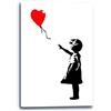 Printed Paintings Stampa su Tela (70x100cm): Ragazza Ragazza Balloon Ragazza con Balloon Street A
