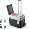 VEVOR Frigorifero a Compressore per Auto Portatile, Frigorifero per Auto con Ruote Maniglia Capienza 40 L Controllo APP, Temperatura tra -22°C a 10°C, Congelatore Elettrico per Camper SUV, Campeggio