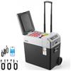 VEVOR Frigorifero a Compressore per Auto Portatile, Frigorifero per Auto con Ruote Maniglia Capienza 50 L 12V/24V DC Controllo APP, Temperatura tra -22°C a 10°C, Congelatore Elettrico per Camper