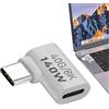 Generic Adattatore USB da 90 gradi, adattatore USB C ad angolo retto | Adattatore PD da 140 W da tipo C a USB con trasferimento dati a 40 Gbps Adattatore extender USB tipo C 8K 60 Hz USB C 4.0 per tablet
