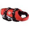 EzyDog Salvagente Cane - Giubbotto di Salvataggio Regolabile per Cani Piccoli, Medi e Grandi - Leggero, Galleggiante, con Maniglia (XS, Rosso)