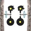 Folgtek 2 pezzi, bersagli auto-ritornativi Target in metallo Spinner Target Tiro con l'arco Dischi di tiro e cartelli a freccia Reset automatico (cinghiale, 2)
