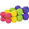 HOMCOM Set 8 Manubri da 20 kg con Design Esagonale, Pesi da Palestra in Acciaio e PU da 2x1kg, 2x2kg, 2x3kg, 2x4kg, Multicolore