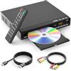 WSJSYH Lettori DVD per TV con HDMI, riproduce tutte le regioni e i formati, lettore CD per la casa, supporta video 1080P / CD / DVD / VCD / JPEG / USB, telecomando, cavi HDMI e RCA inclusi