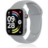 PinnWaa Cinturino in Silicone Compatibile con Xiaomi Redmi Watch 6/5/4/Smart Band 10/9/8 Pro, Confortevole Traspirante Morbida Impermeabile Cinturini Ricambio per Xiaomi Redmi 6/5/4 - Grigio