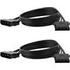 YINETTECH Cavo di prolunga per hard disk Molex a 4 pin, adatto per computer desktop, hard disk, 2 pezzi