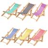 Alasum 6 pezzi Mini Sdraio Spiaggia Pieghevoli in Miniatura per Casa Bambole Micro Paesaggio Ornamento Decorativo Leggero per Vetrine e Feste