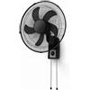 BAKAJI Ventilatore da Parete con Griglia da 43cm, 3 Livelli di Velocità Selezionabili, 5 Pale, 65 Watt di Potenza con Oscillazione Laterale Automatica