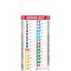 Calendario Olandese Multicolor Trimestrale 12 fogli personalizzabile 22 x 49 cm personalizzate o neutre