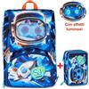 ZAINO ESTENSIBILE SEVEN SJ GANG BIG SPACE LED BOY + ASTUCCIO 3 ZIP