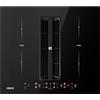 CIARRA One CBBEH594BBFF Piano Cottura a Induzione con Cappa Integrata 7kW 59cm, Piano Induzione 4 Fuochi | Sistema Plasma | PowerBoost | Flex Zone