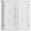 Bath Vida Home Discount Mobiletto da Bagno con Doppio sportello, Montaggio a Parete, Bianco