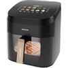 Cecotec Friggitrice ad Aria 6,5L con grill Cecofry&Grill Smokin' 6500 Plus. 2200W, Friggitrice, grill e piastra, Temperatura regolabile, Affumicatore integrato, Doppia griglia, 10 Menu, Finestra