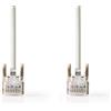 Nedis Cavo di rete CAT5e - U/UTP - RJ45 maschio - RJ45 maschio - 5,00 m - Rotondo - PVC - Grigio - Busta