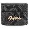 Guess Guacappusnsmlbk Coperchio per Airpods Pro Collezione Pitone Nero