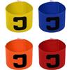 OEM Bracciali da calcio - Set di bracciali per allenatori - Identificazione della squadra - Elastici con cerniera - 4 pezzi 33x7 cm