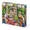 OEM Puzzle per adulti blu - Rilassante sfida in giardino - 1000 pezzi - 67,8 x 50,2 cm - Base in legno