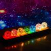 KRISININE Sfere incrinate di ghiaccio di vetro di 7 colori 40mm con la base di legno del LED USB