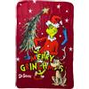 CARTOON Plaid Grinch per tutte le età 100 x 150 cm calda coperta in pile 100% morbido poliestere 210 gsm