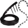 GARDENIX Bordo flessibile in plastica, nero, 10 m, 20 ancore, altezza 4 cm, resistente alle intemperie, bordo rotondo per aiuole, per giardini e robot tosaerba