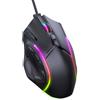Horett Mouse Gaming RGB 12-Key Macro Programmabile USB Cablato per Computer Laptop Adatta a Giocatori Affamati di Vittorie