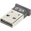 DIGITUS Adattatore USB Bluetooth 5.0 - Per PC e laptop - Oltre 3 connessioni simultanee - Bluetooth Low Energy (BLE) - Portata fino a 20 m - Compatibile con le versioni precedenti - Bluetooth Stick