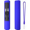 Generico Custodia per Xiaomi XMRM-ML, Custodia per telecomando in silicone, copertura protettiva antiscivolo, manica protettiva in pelle antigoccia con cordino (Blu)