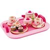 Trudi Vassoio da Tè (22 pz) by Sevi | Giochi in legno bambini. Set da the bambina. Prepara la merenda | 27x23cm | Giochi di imitazione | modello 82314