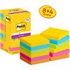 Post-It Foglietti riposizionabili Post-it® Super Sticky Carnival 76x76 mm 90 ff/cad. PROMO PACK 8+4 blocchetti gratis conf. 12 pz - F09787