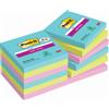 Post-It Foglietti riposizionabili Post-it® Super Sticky Cosmic 76x76 mm 90 ff/blocchetto PROMO PACK 8+4 blocchetti gratis conf. 12 pz - F09788