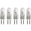 JZLBBC 5 Pezzi Lampadine Alogene G5.3 24V 50W Lampada Alogena GU5.3 base a doppio ago Bianco Caldo Per Illuminazione Da Cucina Lampadari Di Cristallo Illuminazione A Binario,20W