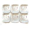 Corelle Dinnerware Dessert Plates Set, Square Splendor 6.5 Perfect Size For Dessert, (Set of 6)