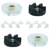 DTAIR - Ingranaggio di base superiore e lama in gomma con cuscinetto ammortizzatore di ricambio per NutriBullet 600W 900W NB-101B NB-101S NB-201 (set da 2)