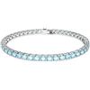 Swarovski Braccialetto Matrix Tennis, Taglio Round, Blu, Placcato rodio