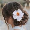 Cybche Hawaiano Fiore Clip Capelli Bianco Floreale Capelli Barrettes Fiore Artificiale Clip Plumeria Clip Barrette Plumeria Ibisco Fermaglio Sposa Matrimonio Fermaglio Capelli Estate Spiaggia