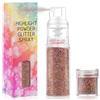 AOOWU Glitter Spray, Glitter Corpo e Capelli con 1 Ricarica, Spray Glitterato Glitter Polvere Trucco, Polvere Ultrafine Glitter per Halloween, Club, Feste, 17g(Laser Colorato)