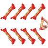 NIYATA 8 pz Livella a Bolla per Corda, Mini Livella a Bolla 75 mm, Livelli di Bolla con Filo di Sospensione per Muratura, Idraulica e Lavori di Precisione, Rosso