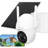 Atlantis Volta Pro PT Telecamera Wi-Fi 3MP motorizzata con solare | A batteria, visione IR/LED, IP65, audio 2 vie, movimento, MicroSD, app, notifiche e cloud, cod. A16-VL88P