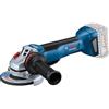 Bosch Professional Smerigliatrice angolare a batteria GWS 18V-10 P (incl. impugnatura suppl., cuffia di protezione, dado di serraggio rapido, flangia di montaggio, senza batteria/caricabatteria)