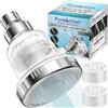 PureAction Filtro addolcitore per soffione doccia per acqua dura, filtro cloro e fluoro, soffione doccia ad alta pressione, 2 filtri sostituibili, migliore doccia per pelle secca e capelli
