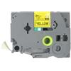BROVACS Nastro laminato nero su giallo, compatibile con stampanti Brother P-Touch TZ 651 TZe 651, 24 mm, OPA4651