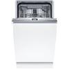 Bosch SPV4EMX17E Serie 4, Lavastoviglie Smart da incasso a scomparsa totale, 10 coperti, Cestelli personalizzabili, Motore EcoSilence Drive, Indicazione di funzione a pavimento, 45 cm.