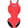 Arena Costume Arena Donna BIG LOGO Fluo red silver,